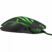 Mouse Gamer USB 3200DPI RAPTOR OM-801 Preto/Verde FORTREK
