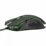 Mouse Gamer USB 3200DPI RAPTOR OM-801 Preto/Verde FORTREK